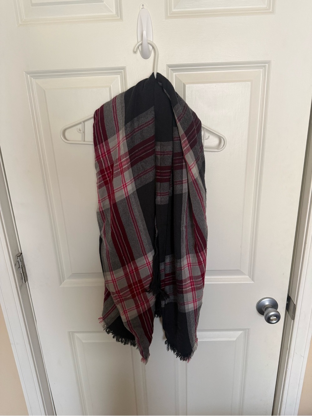 lululemon athletica Plaid Fringe Wrap in Black, Gray & Burgundy